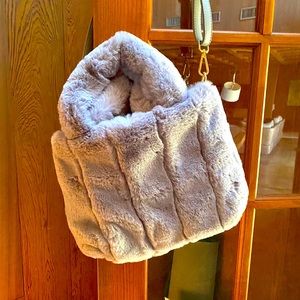 Free people faux fur purse